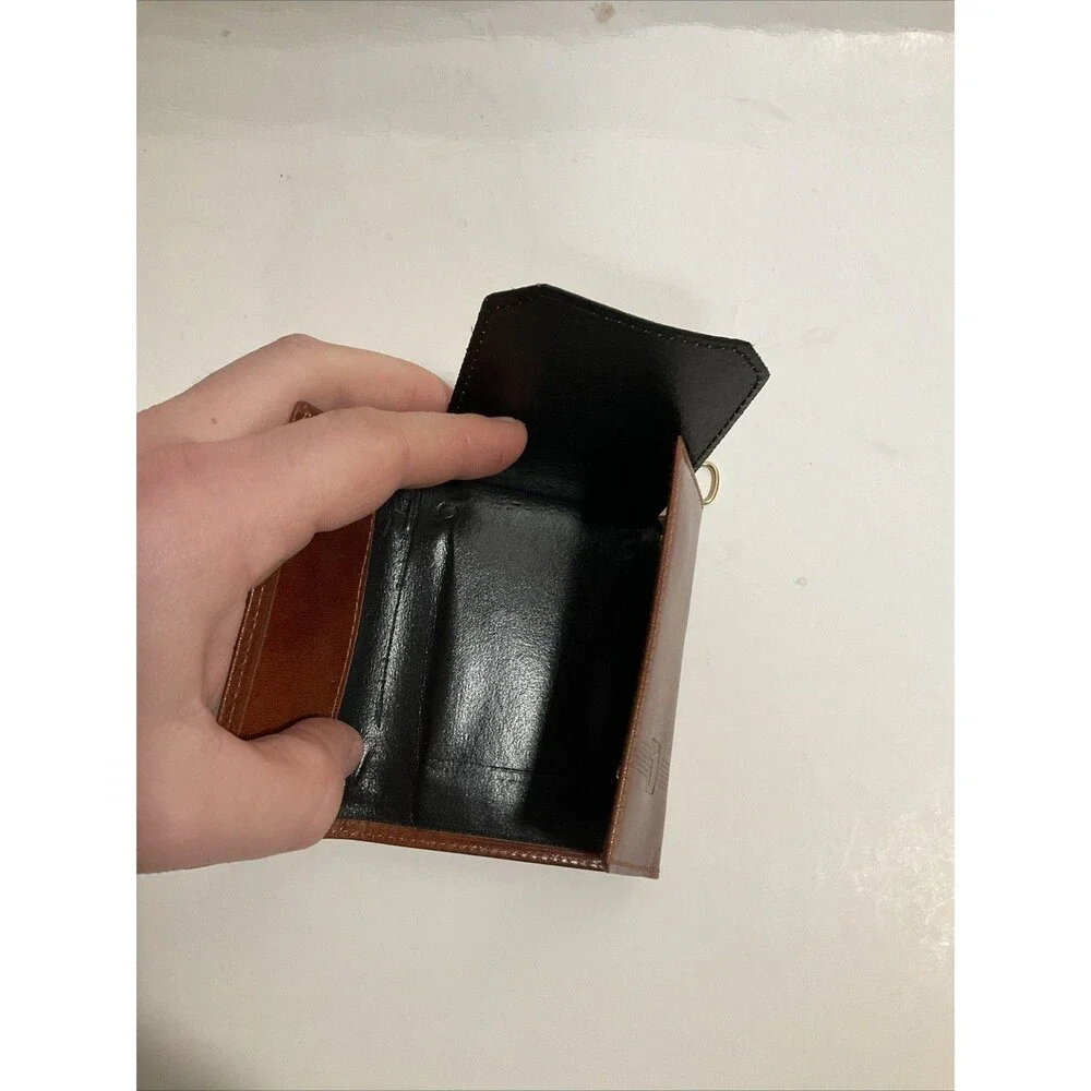 Temptations Brown Leather Key Wallet Vintage Keeper - Picture 8 of 10